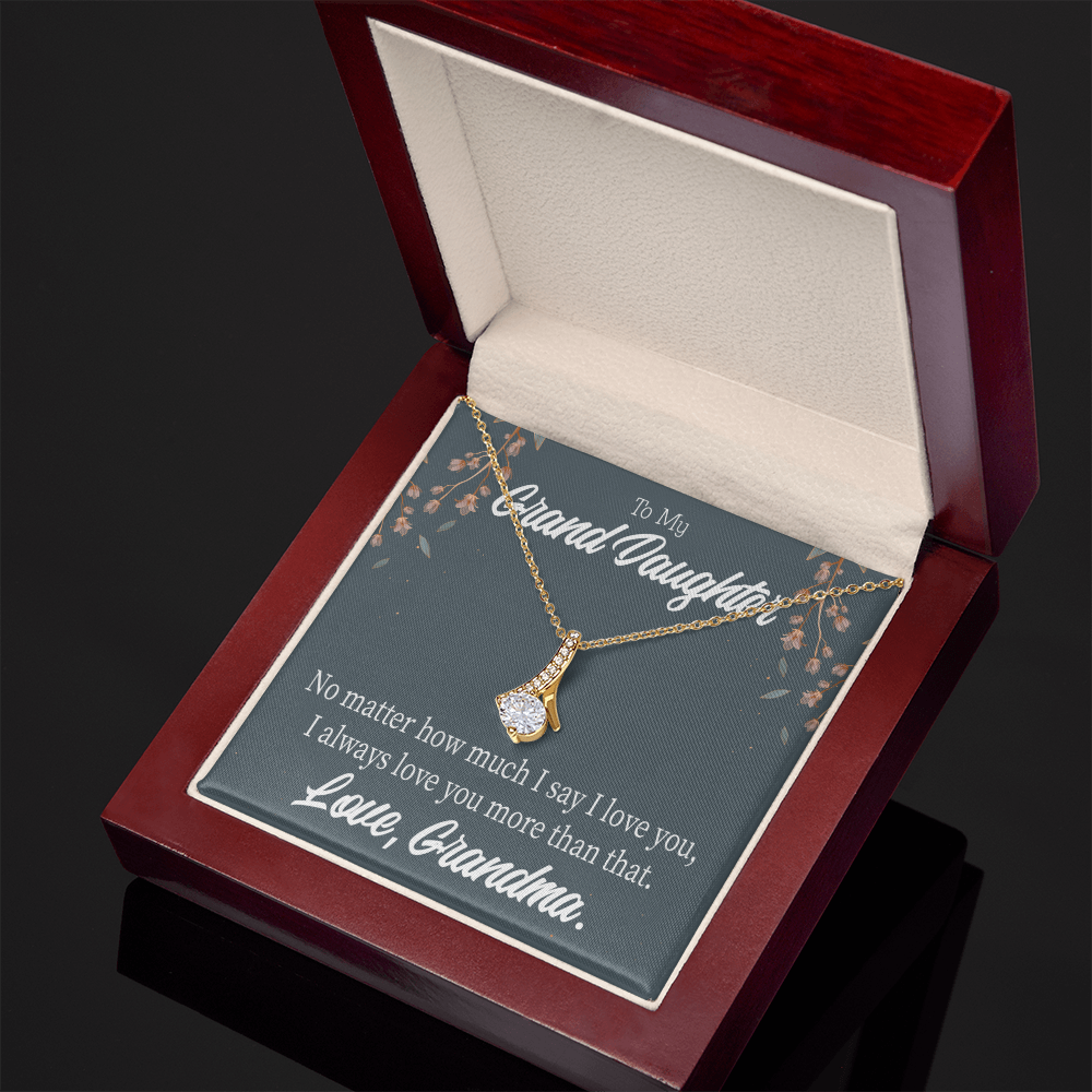 To My Granddaughter No Matter Alluring Ribbon Necklace Message Card-Express Your Love Gifts