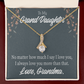 To My Granddaughter No Matter Alluring Ribbon Necklace Message Card-Express Your Love Gifts