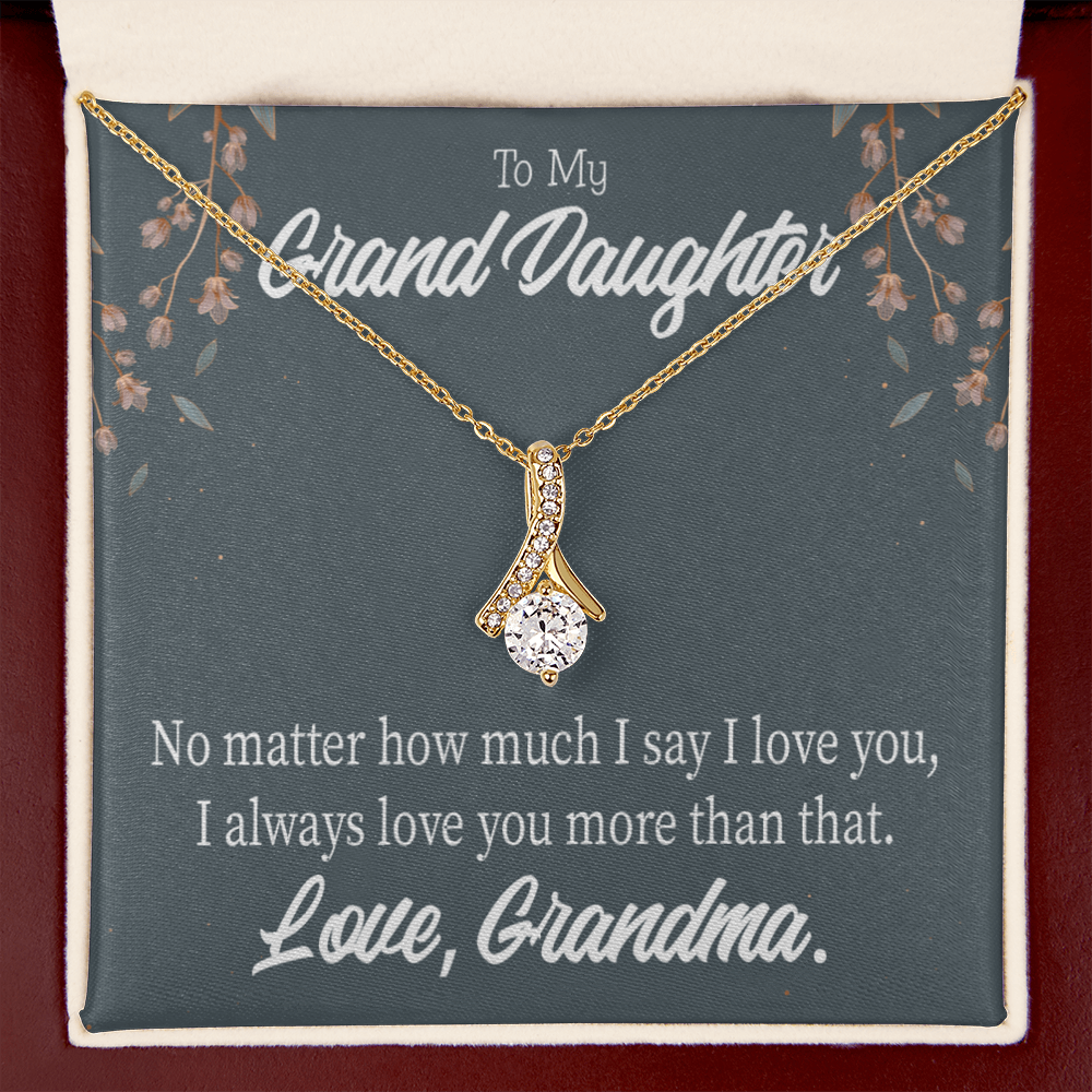 To My Granddaughter No Matter Alluring Ribbon Necklace Message Card-Express Your Love Gifts