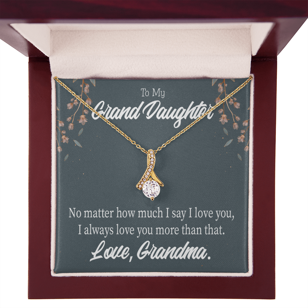 To My Granddaughter No Matter Alluring Ribbon Necklace Message Card-Express Your Love Gifts