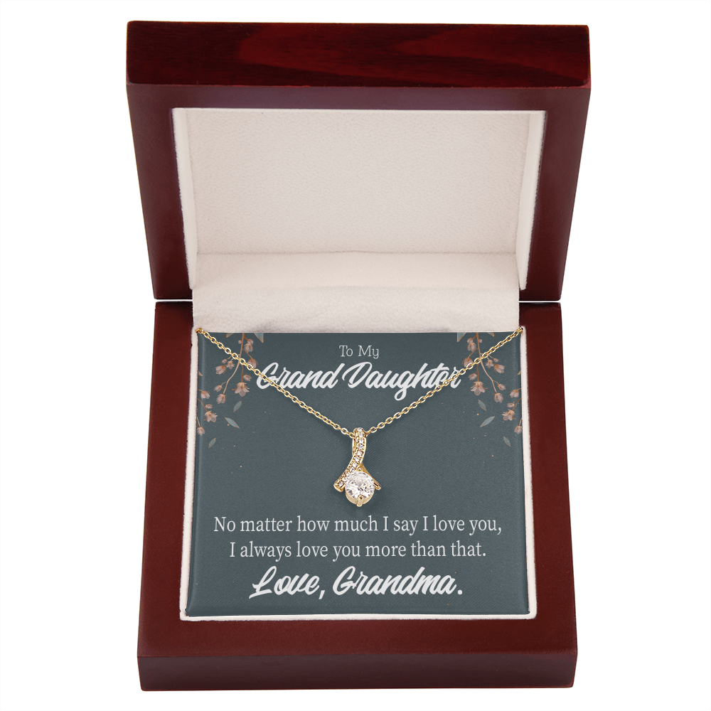 To My Granddaughter No Matter Alluring Ribbon Necklace Message Card-Express Your Love Gifts