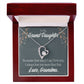 To My Granddaughter No Matter Forever Necklace w Message Card-Express Your Love Gifts