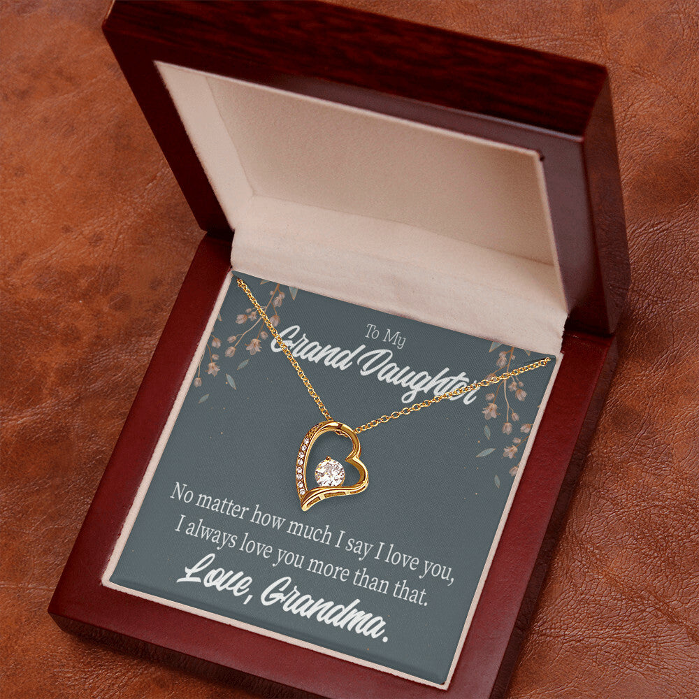 To My Granddaughter No Matter Forever Necklace w Message Card-Express Your Love Gifts