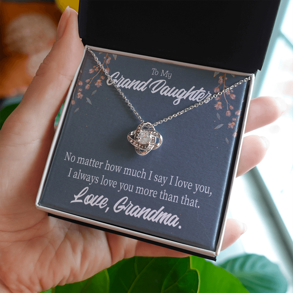 To My Granddaughter No Matter From Grandma Infinity Knot Necklace Message Card-Express Your Love Gifts