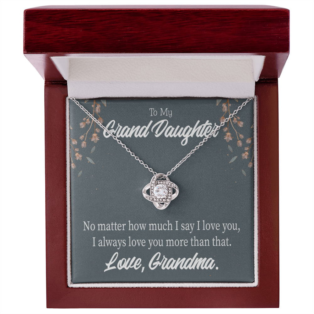 To My Granddaughter No Matter From Grandma Infinity Knot Necklace Message Card-Express Your Love Gifts