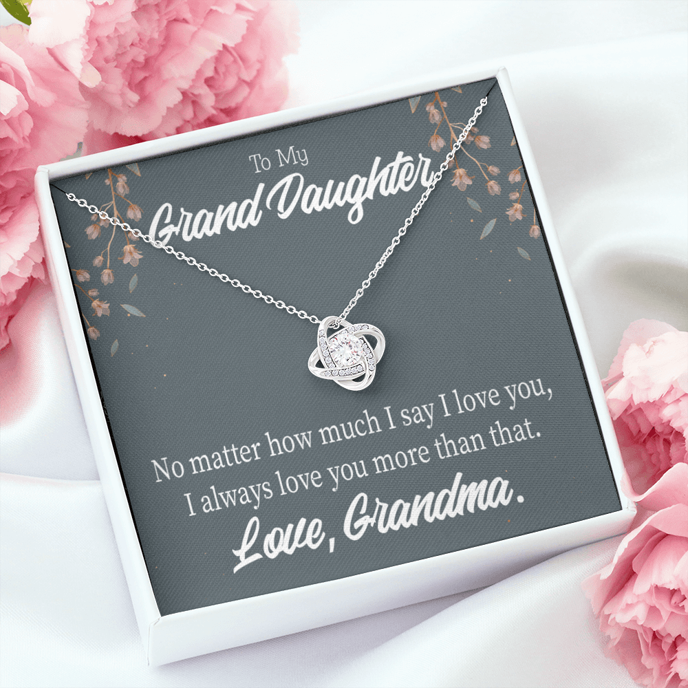 To My Granddaughter No Matter From Grandma Infinity Knot Necklace Message Card-Express Your Love Gifts