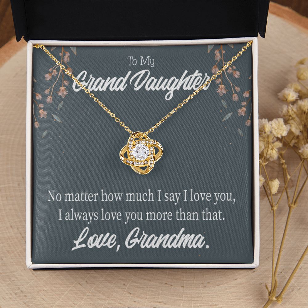 To My Granddaughter No Matter From Grandma Infinity Knot Necklace Message Card-Express Your Love Gifts