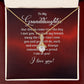 To My Granddaughter Our Dream Came True Alluring Ribbon Necklace Message Card-Express Your Love Gifts