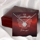 To My Granddaughter Our Dream Came True Infinity Knot Necklace Message Card-Express Your Love Gifts