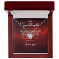 To My Granddaughter Our Dream Came True Infinity Knot Necklace Message Card-Express Your Love Gifts