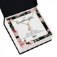 To My Granddaughter Pretty Granddaughter Alluring Ribbon Necklace Message Card-Express Your Love Gifts