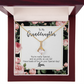 To My Granddaughter Pretty Granddaughter Alluring Ribbon Necklace Message Card-Express Your Love Gifts