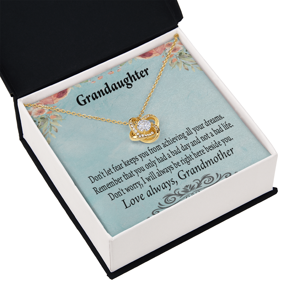 To My Granddaughter Reach For Your Dreams From Grandma Infinity Knot Necklace Message Card-Express Your Love Gifts