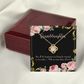 To My Granddaughter Share of Love Infinity Knot Necklace Message Card-Express Your Love Gifts