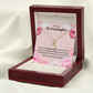 To My Granddaughter Special Gift For Granddaughter Alluring Ribbon Necklace Message Card-Express Your Love Gifts