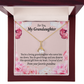 To My Granddaughter Special Gift For Granddaughter Alluring Ribbon Necklace Message Card-Express Your Love Gifts