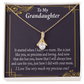 To My Granddaughter To Granddaughter From Grandma Generations Alluring Ribbon Necklace Message Card-Express Your Love Gifts