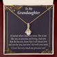 To My Granddaughter To Granddaughter From Grandma Generations Alluring Ribbon Necklace Message Card-Express Your Love Gifts