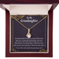 To My Granddaughter To Granddaughter From Grandma Generations Alluring Ribbon Necklace Message Card-Express Your Love Gifts