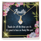To My Granddaughter To My Aunt Auntie Like You Alluring Ribbon Necklace Message Card-Express Your Love Gifts