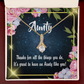 To My Granddaughter To My Aunt Auntie Like You Alluring Ribbon Necklace Message Card-Express Your Love Gifts