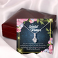 To My Granddaughter To My Aunt Awesome Auntie Alluring Ribbon Necklace Message Card-Express Your Love Gifts
