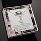 To My Granddaughter To My Aunt Best Aunt Ever Alluring Ribbon Necklace Message Card-Express Your Love Gifts