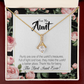 To My Granddaughter To My Aunt Best Aunt Ever Alluring Ribbon Necklace Message Card-Express Your Love Gifts