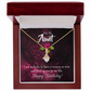 To My Granddaughter To My Aunt Happy Birthday Aunt Alluring Ribbon Necklace Message Card-Express Your Love Gifts