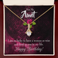 To My Granddaughter To My Aunt Happy Birthday Aunt Alluring Ribbon Necklace Message Card-Express Your Love Gifts