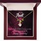 To My Granddaughter To My Aunt Happy Birthday Aunt Alluring Ribbon Necklace Message Card-Express Your Love Gifts