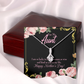 To My Granddaughter To My Aunt I'm So Lucky Alluring Ribbon Necklace Message Card-Express Your Love Gifts