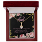 To My Granddaughter To My Aunt I'm So Lucky Alluring Ribbon Necklace Message Card-Express Your Love Gifts