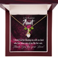 To My Granddaughter To My Aunt I Thank God Alluring Ribbon Necklace Message Card-Express Your Love Gifts