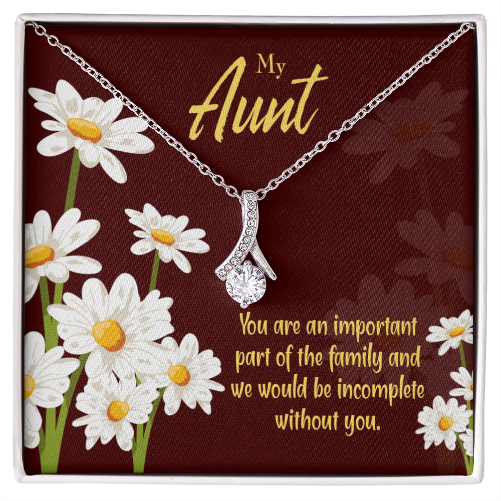 To My Granddaughter To My Aunt Important Aunt Alluring Ribbon Necklace Message Card-Express Your Love Gifts