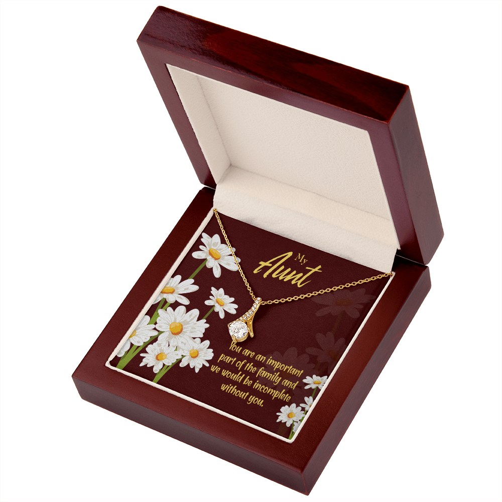 To My Granddaughter To My Aunt Important Aunt Alluring Ribbon Necklace Message Card-Express Your Love Gifts