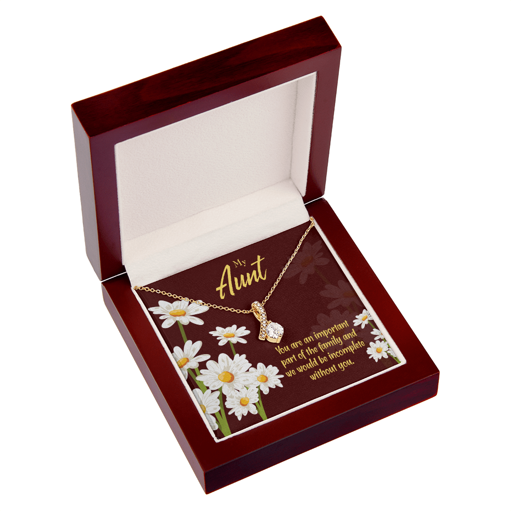 To My Granddaughter To My Aunt Important Aunt Alluring Ribbon Necklace Message Card-Express Your Love Gifts