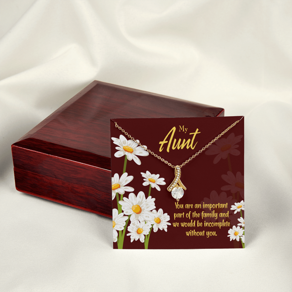 To My Granddaughter To My Aunt Important Aunt Alluring Ribbon Necklace Message Card-Express Your Love Gifts