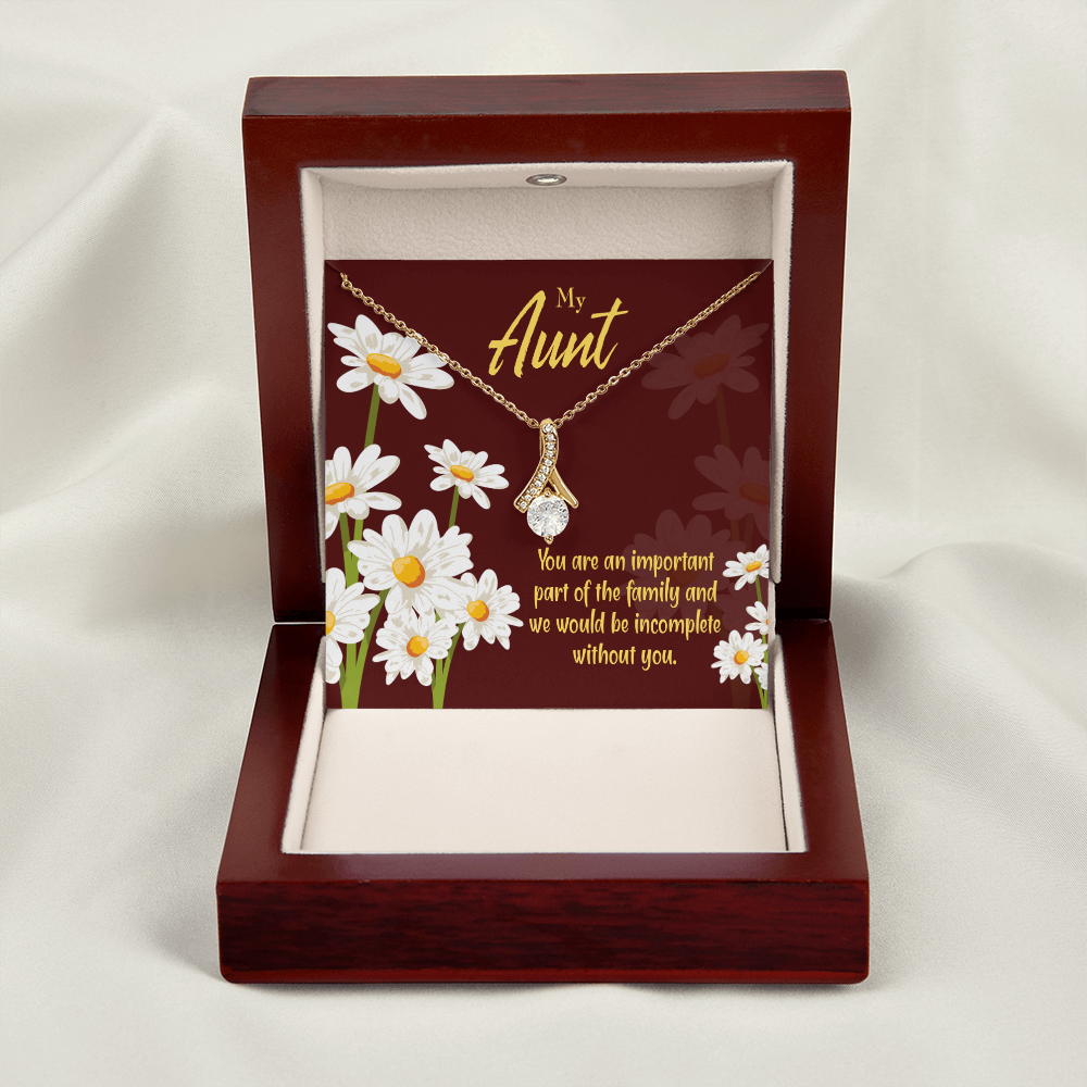 To My Granddaughter To My Aunt Important Aunt Alluring Ribbon Necklace Message Card-Express Your Love Gifts
