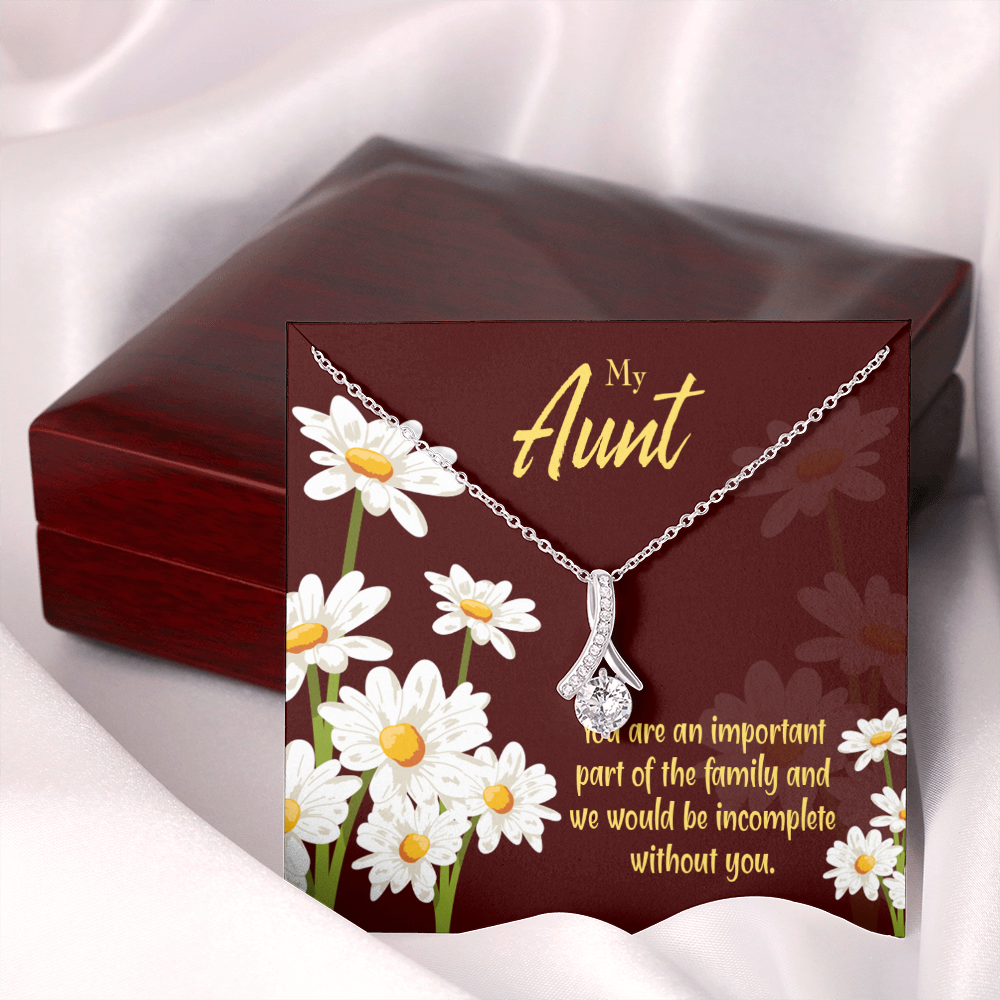 To My Granddaughter To My Aunt Important Aunt Alluring Ribbon Necklace Message Card-Express Your Love Gifts