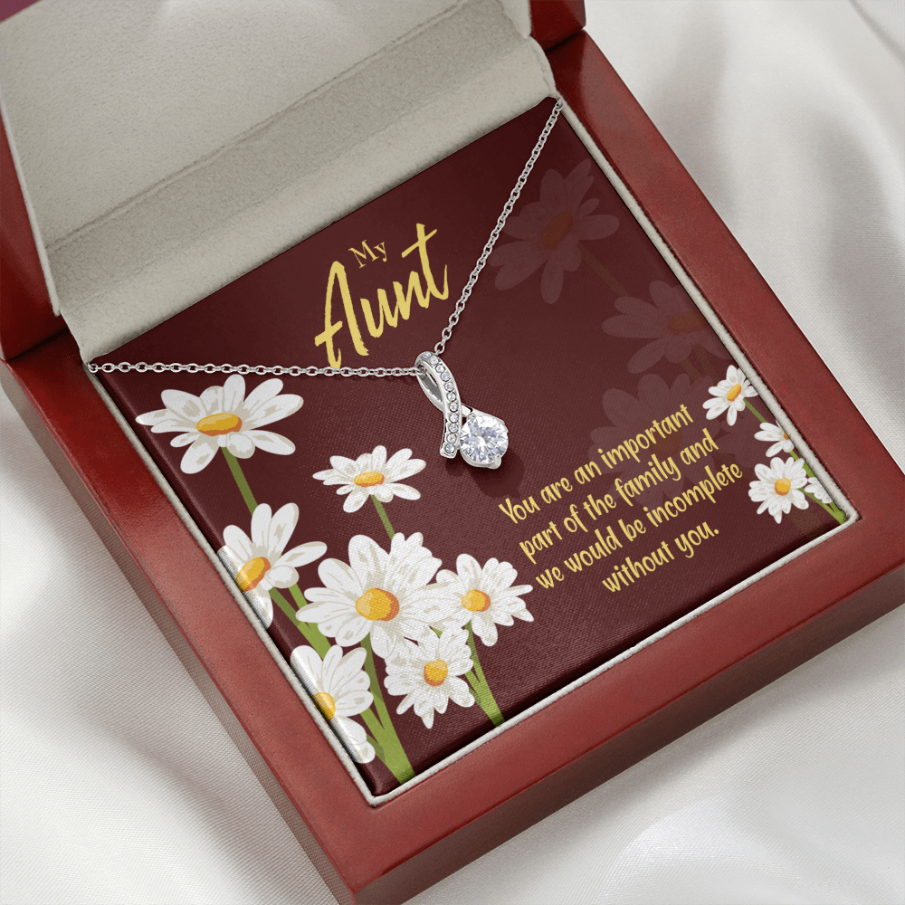 To My Granddaughter To My Aunt Important Aunt Alluring Ribbon Necklace Message Card-Express Your Love Gifts