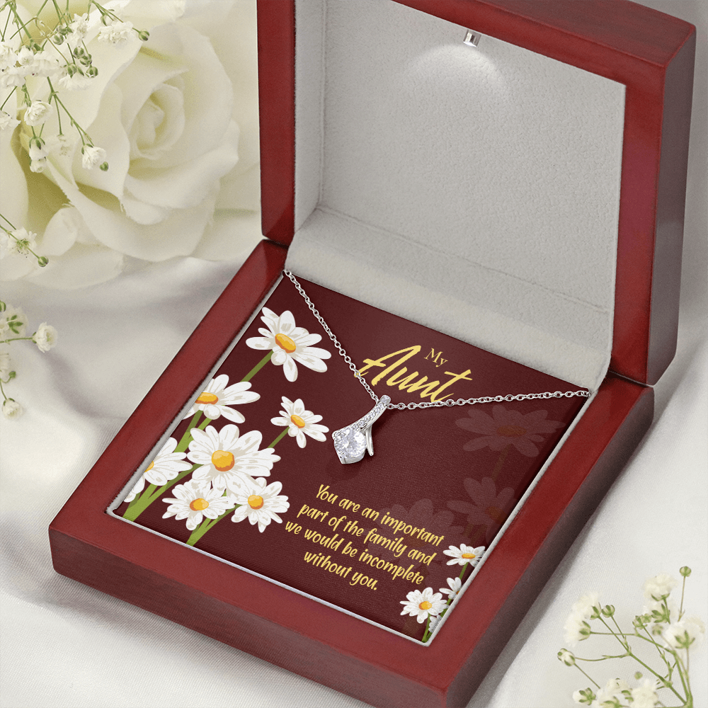 To My Granddaughter To My Aunt Important Aunt Alluring Ribbon Necklace Message Card-Express Your Love Gifts