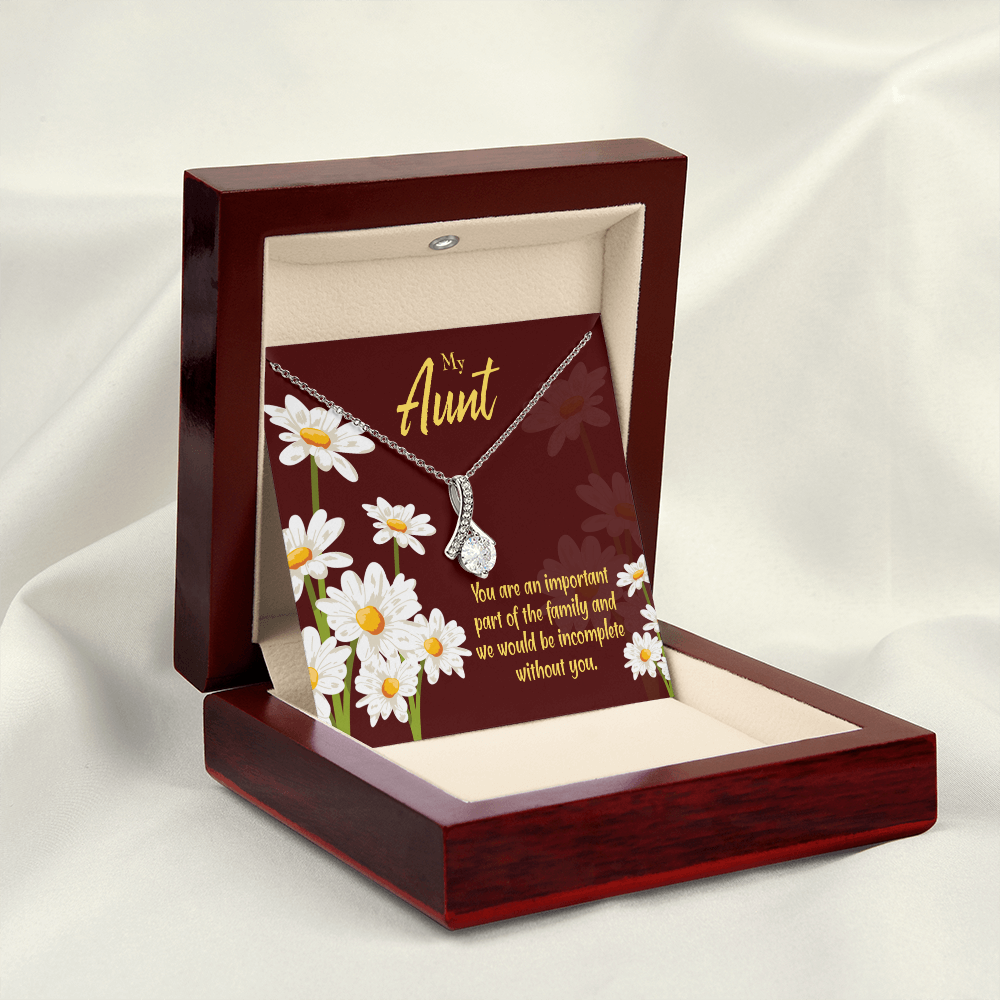 To My Granddaughter To My Aunt Important Aunt Alluring Ribbon Necklace Message Card-Express Your Love Gifts