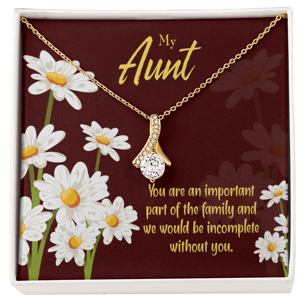 To My Granddaughter To My Aunt Important Aunt Alluring Ribbon Necklace Message Card-Express Your Love Gifts