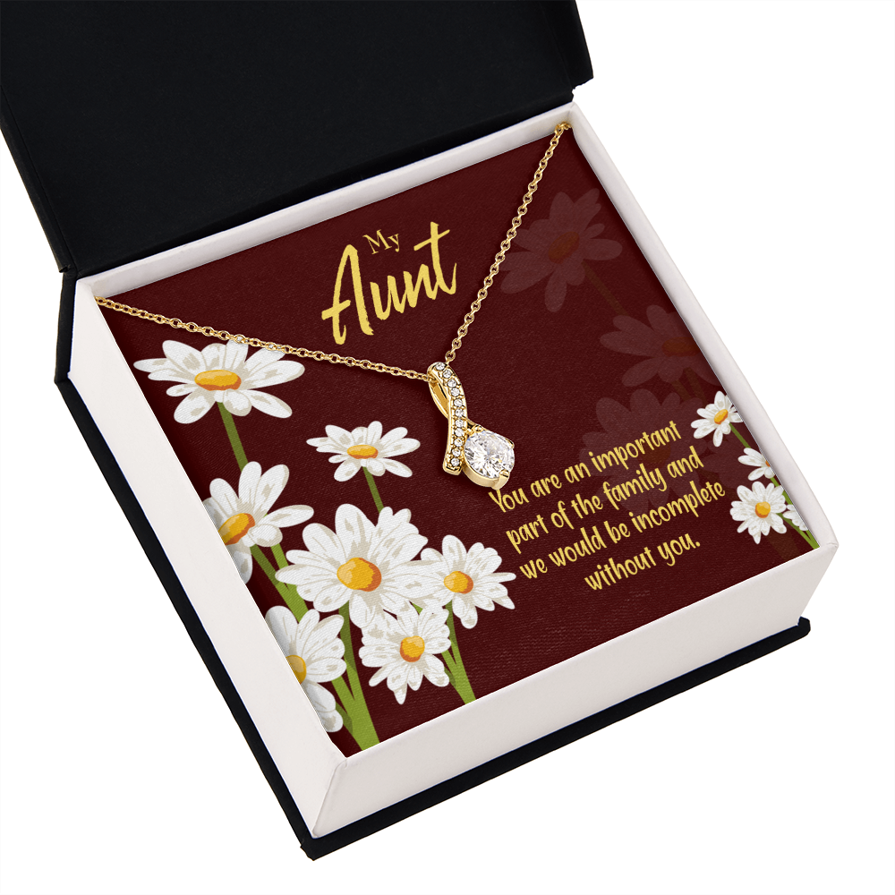 To My Granddaughter To My Aunt Important Aunt Alluring Ribbon Necklace Message Card-Express Your Love Gifts
