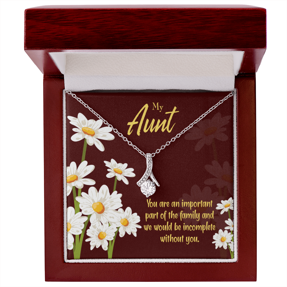 To My Granddaughter To My Aunt Important Aunt Alluring Ribbon Necklace Message Card-Express Your Love Gifts
