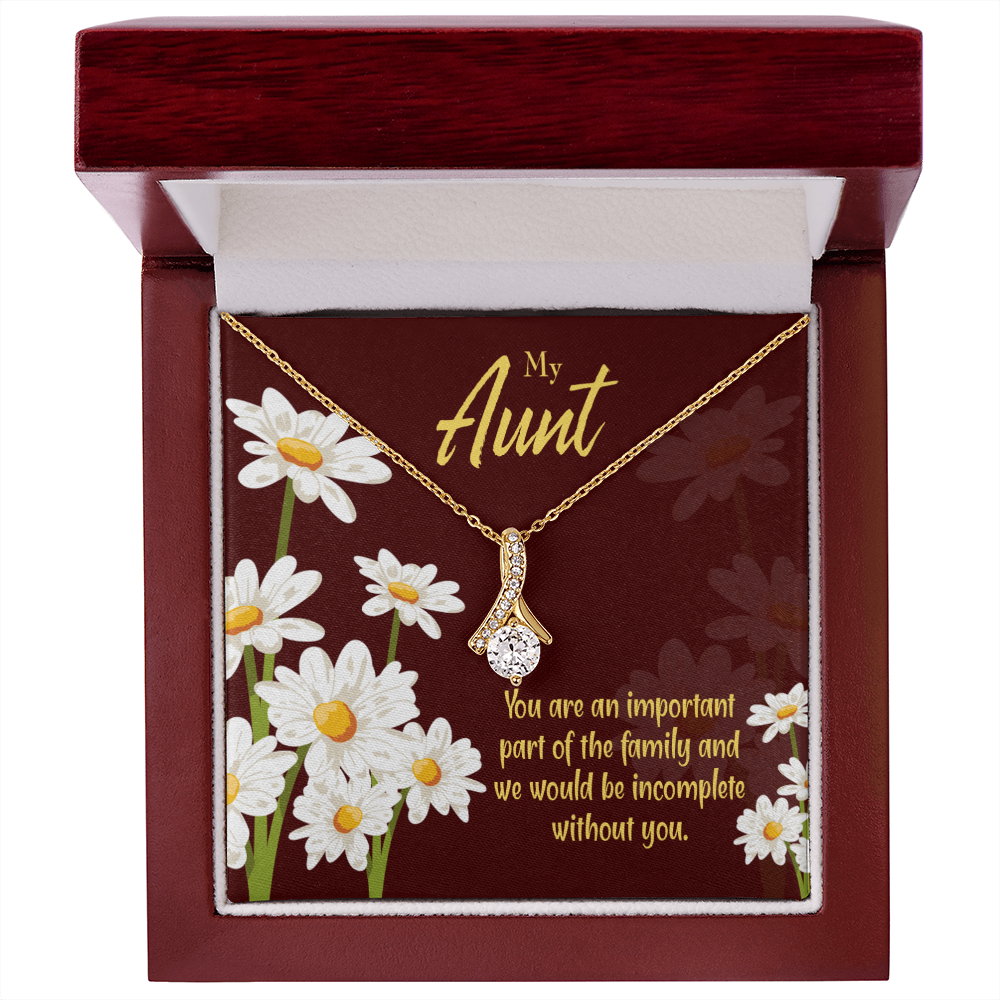To My Granddaughter To My Aunt Important Aunt Alluring Ribbon Necklace Message Card-Express Your Love Gifts
