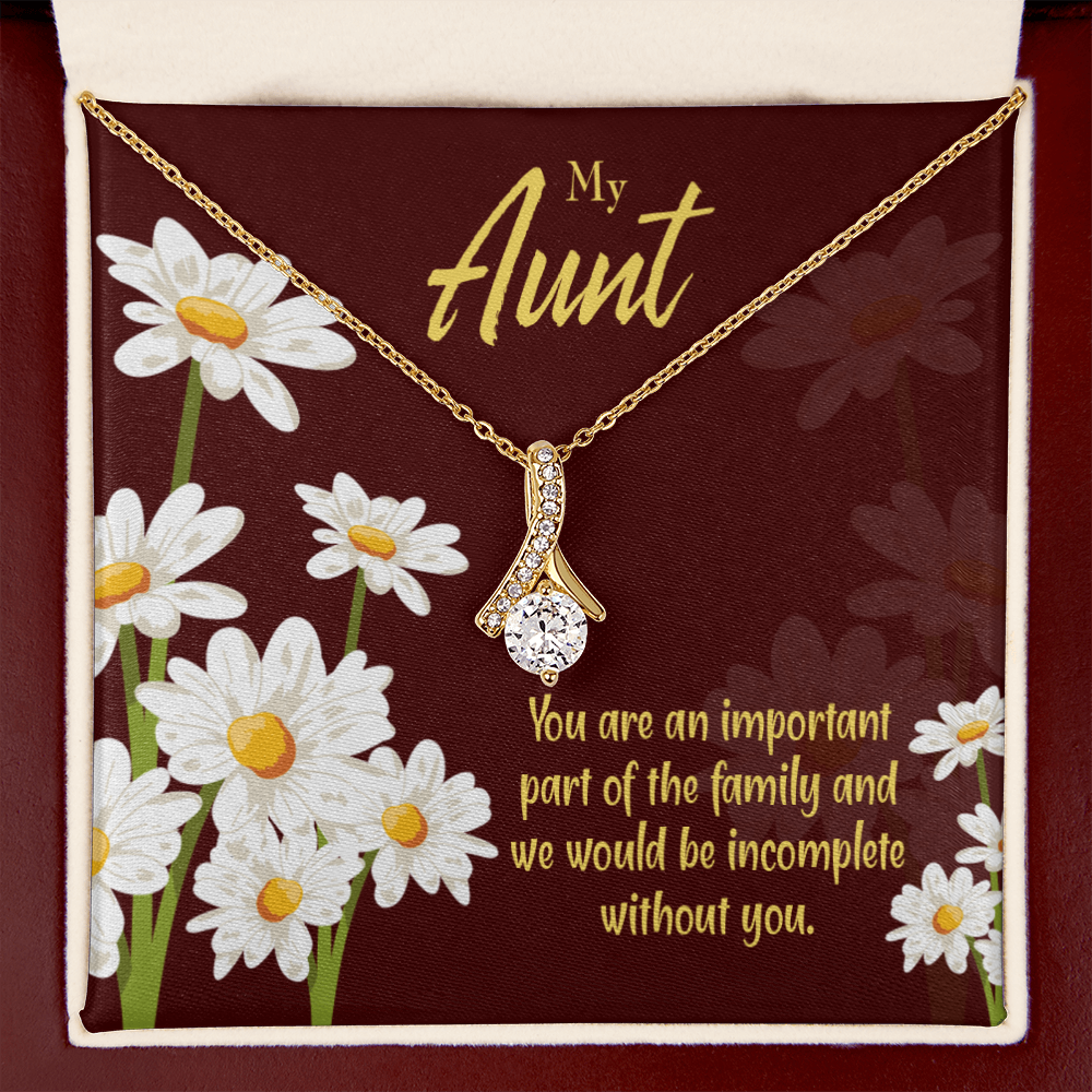 To My Granddaughter To My Aunt Important Aunt Alluring Ribbon Necklace Message Card-Express Your Love Gifts