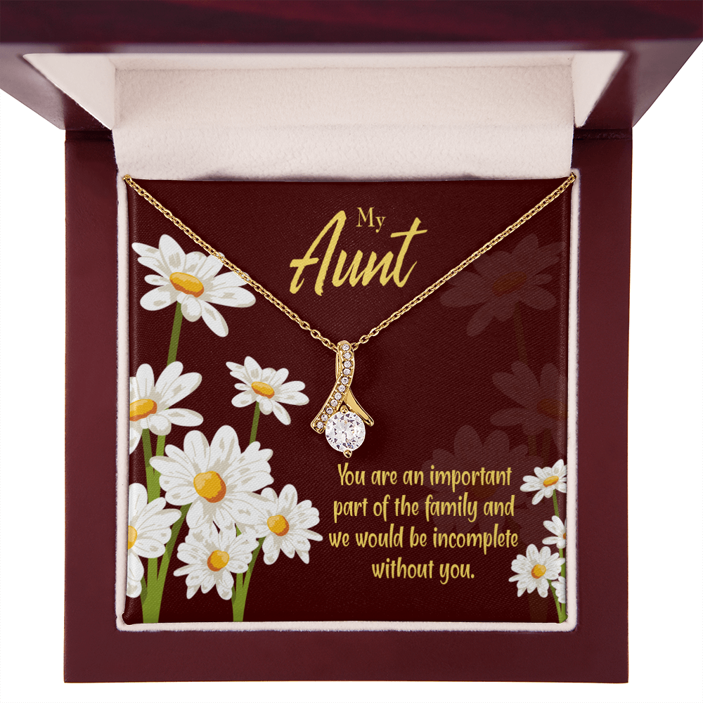 To My Granddaughter To My Aunt Important Aunt Alluring Ribbon Necklace Message Card-Express Your Love Gifts