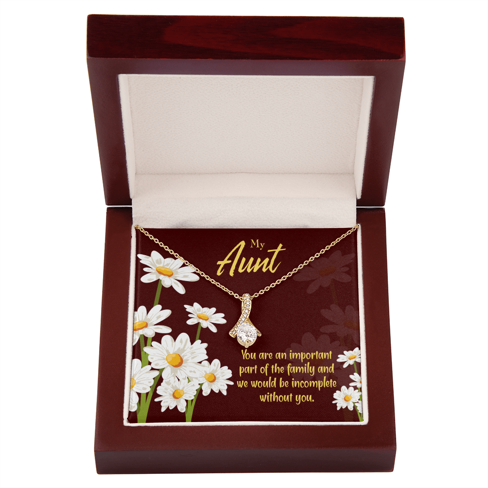 To My Granddaughter To My Aunt Important Aunt Alluring Ribbon Necklace Message Card-Express Your Love Gifts